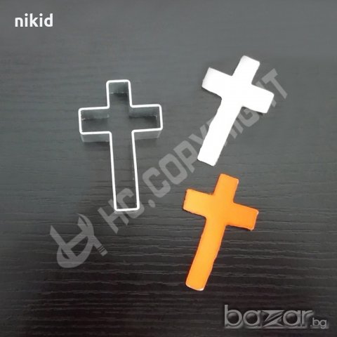 кръст метален резец форма украса бисквитки фондан