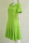 Памучна лятна клоширана зелена рокля Kleoss - EU 38, снимка 2