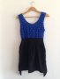 Красива рокля в черно и синьо, снимка 1 - Рокли - 22504508