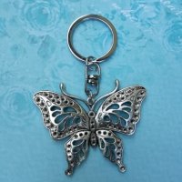 Метален ключодържател Пеперуда-цвят: съставено сребро или бронз, снимка 4 - Други - 25499158