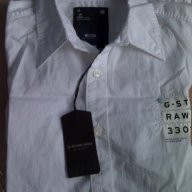 Нова бяла риза G-Star New Luxor Crush Shirt, оригинал , снимка 14 - Ризи - 10992383