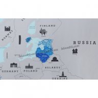 Скреч карта на Европа - код 1203, снимка 3 - Други - 13617665