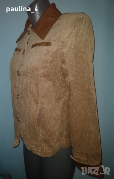 Джинсово яке тип риза с кожени декорации - модел "Denim" класик, снимка 1