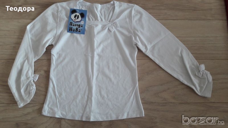 Нова бяла блузка 110размер, снимка 1