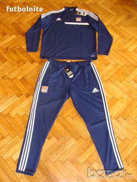  Уникален Тренировъчен Анцуг Олимпик Лион Адидас тесен Lyon Training Tracksuit Adidas New, снимка 1
