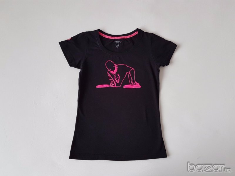 Cyber dog, тениска с ярка неонова апликация,164 см., снимка 1