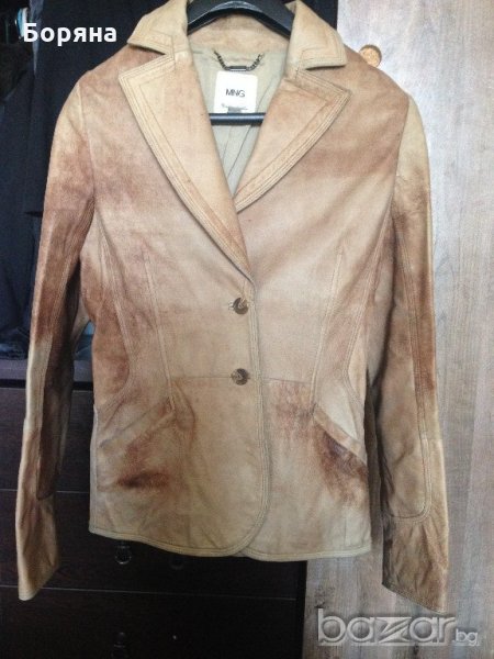 Сако на MANGO, естествена кожа, снимка 1