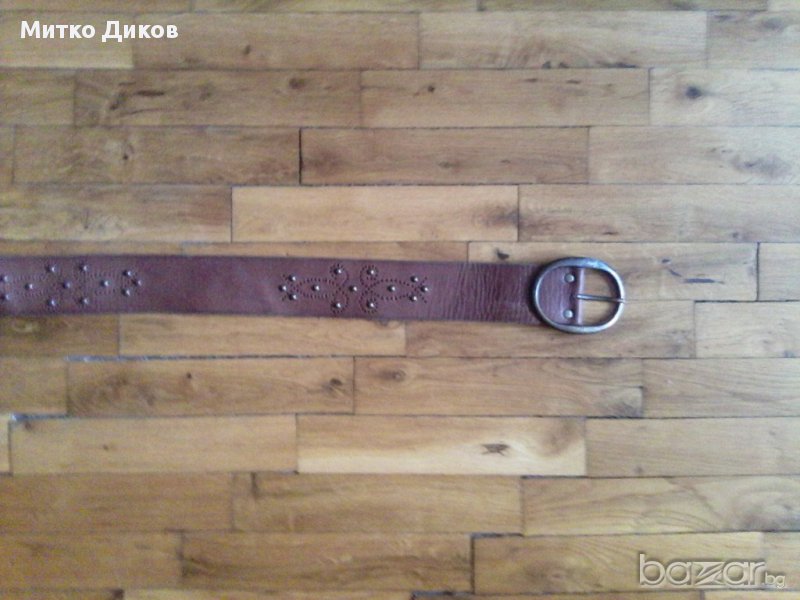  Колан естествена кожа унисекс101см, снимка 1