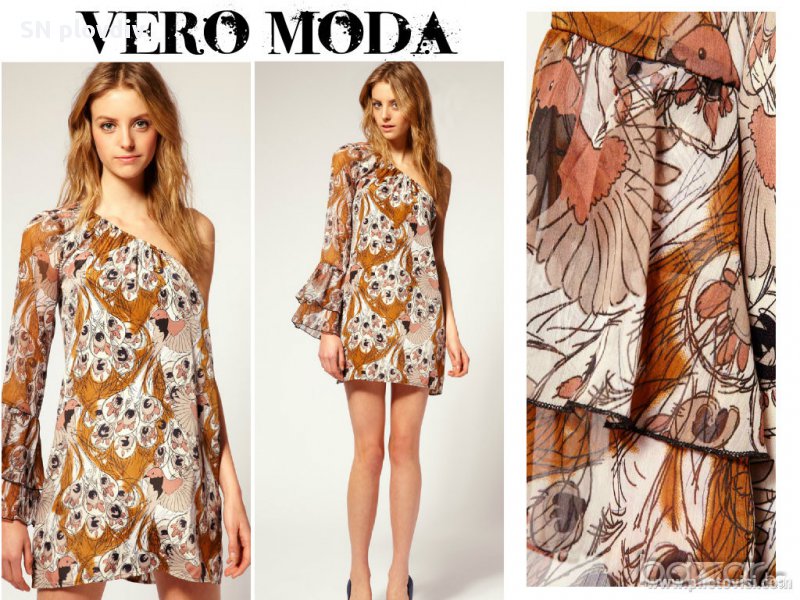 Vero Moda --  секси туника/рокля с едно рамо- Мразмер, снимка 1