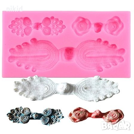 Мотиви за Народни носии пафти силиконов молд форма за фондан шоколад украса, снимка 1