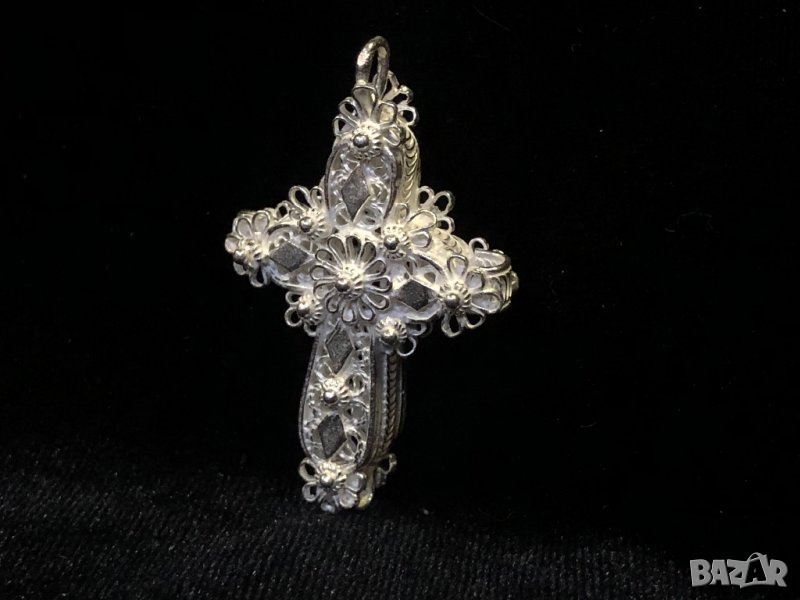 Филигранен двустранен кръст, снимка 1