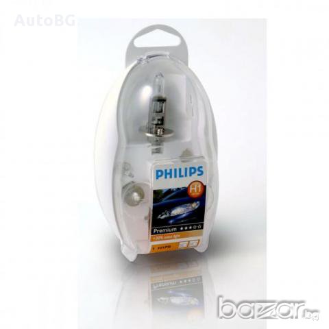К-т лампи Philips H1 Premium + 30% extra light / Set 6 части , снимка 1