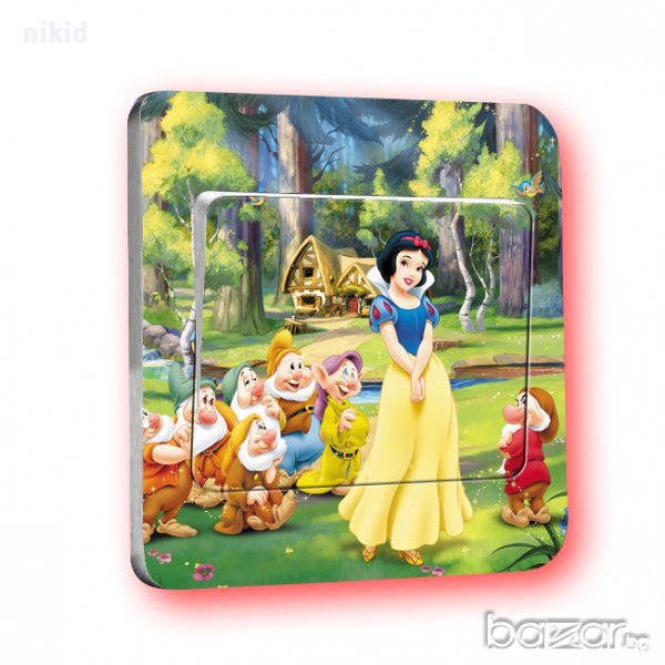 Снежанка стикер за контакт ключ на лампа копчето, снимка 1