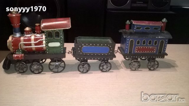 Влакче-композиция с вагони-50/18/9см-внос швеицария, снимка 4 - Антикварни и старинни предмети - 15003187