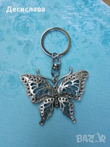 Метален ключодържател Пеперуда-цвят: съставено сребро или бронз, снимка 4 - Други - 25499158