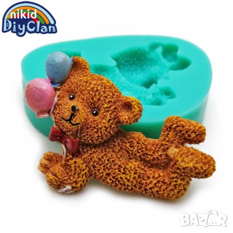 Полегнало мече с балони силиконов молд форма декор украса торта фондан гипс сапун тесто отливка