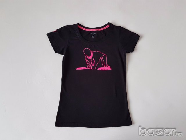 Cyber dog, тениска с ярка неонова апликация,164 см., снимка 1 - Детски тениски и потници - 17904855