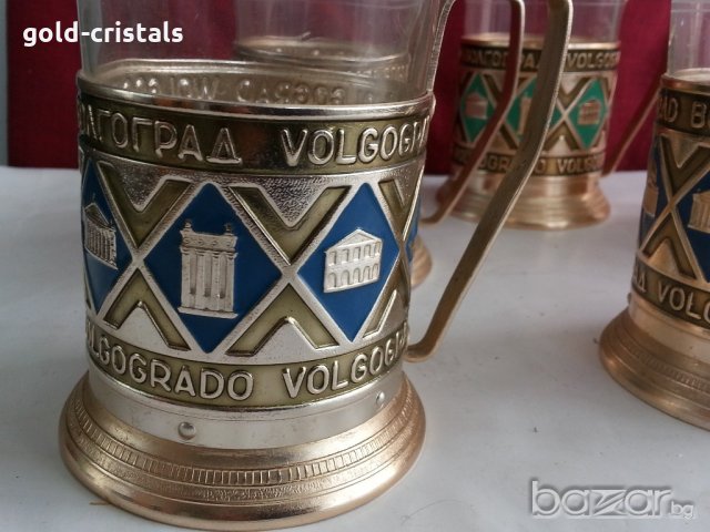 руски  стакани подстакани волгоград , снимка 13 - Антикварни и старинни предмети - 20740881