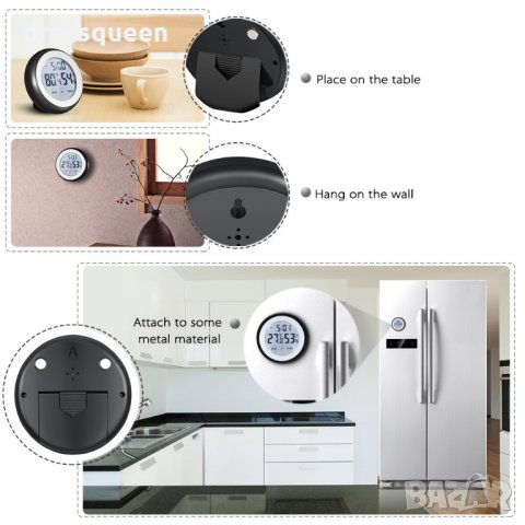 2040 Малък настолен часовник с магнит за поставяне на хладилник, снимка 7 - Други стоки за дома - 24890743