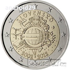 2 Евро монети (възпоменателни) емитирани 2012г(10-та годишнина от въвеждането на еврото), снимка 6 - Нумизматика и бонистика - 16027773