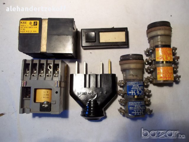 Контактор контактори термична защита защити трифазни щепсели звънчев бутон, снимка 6 - Ключове, контакти, щепсели - 11840766