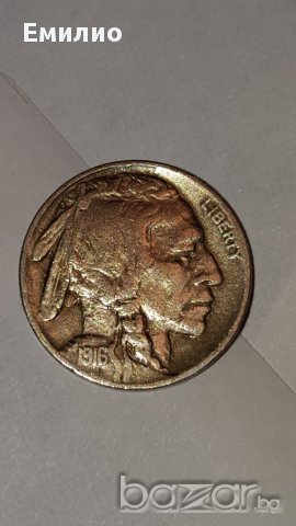 RARE 5 CENTS 1916 BUFFALO NICKEL, снимка 1 - Нумизматика и бонистика - 16985842