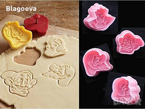 Резци с бутало – снежанка, джуджета и злата кралица, снимка 2 - Форми - 22718649