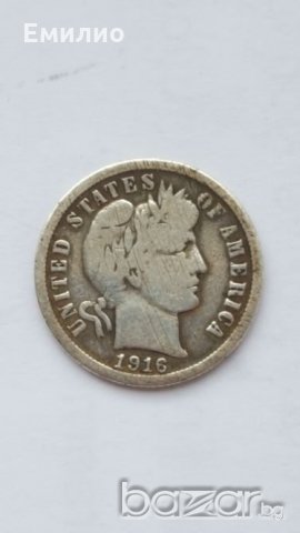 USA  One Barber Dime 1916- Philadelphia Mint