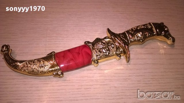 Красив нож за украса/колекция-22/6см-внос швеицария, снимка 2 - Антикварни и старинни предмети - 16097292