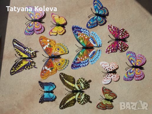 3D пеперуди за декорация с двойни крила СВЕТЕЩИ, снимка 5 - Декорация за дома - 25424987