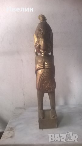 стара дървена статуетка, снимка 1 - Антикварни и старинни предмети - 24631721