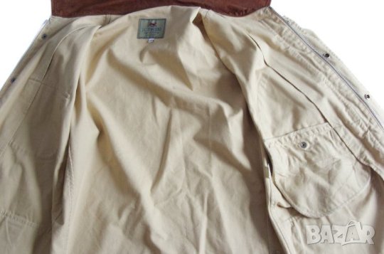 J. C. Twidd мъжко яке бежаво с кожена яка, снимка 3 - Якета - 23478777