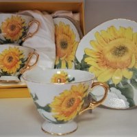 Чаши със Слънчоглед за кафе, чай или капучино, снимка 2 - Подаръци за юбилей - 26031003