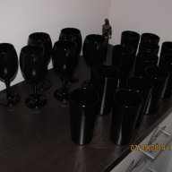 Черни стъклени чаши -всякакви модели, снимка 6 - Декорация за дома - 15761198