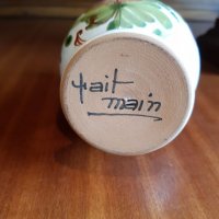 2бр ваза фин френски порцелан  с маркировка  ръчна изработка М.  , снимка 4 - Вази - 23663835