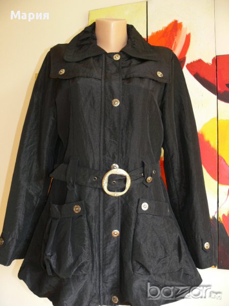 Черен дамски шлифер, снимка 1