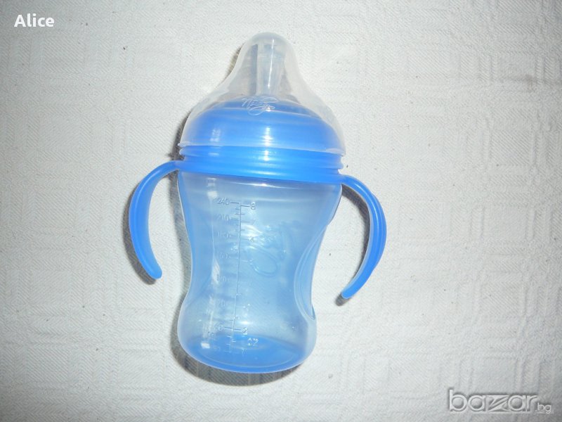  Нова неразливаща се чаша 240 мл Nuby + подарък кутийка за залъгалка, снимка 1