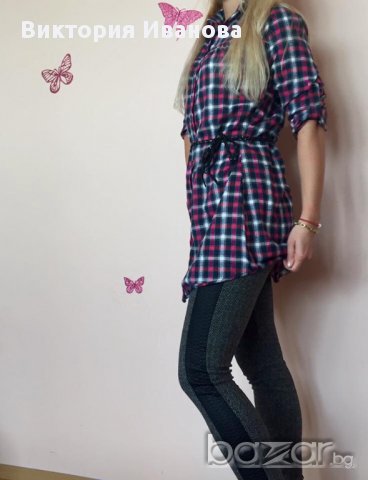 Дълга риза с коланче, снимка 2 - Ризи - 16262800