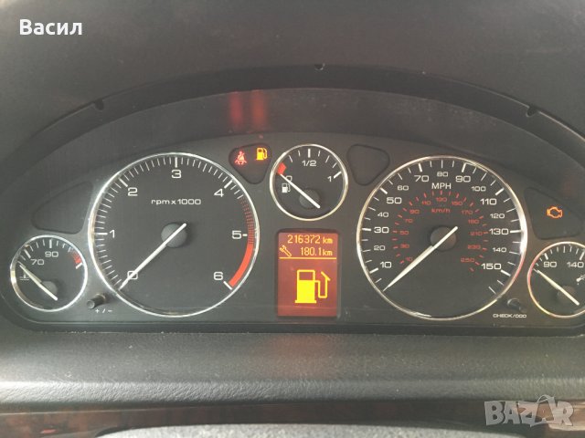 Километражно табло Пежо 407 2.0 ХДИ 1.6 ХДИ Peugeot 407 2.0 HDI 1.6 HDI, снимка 1