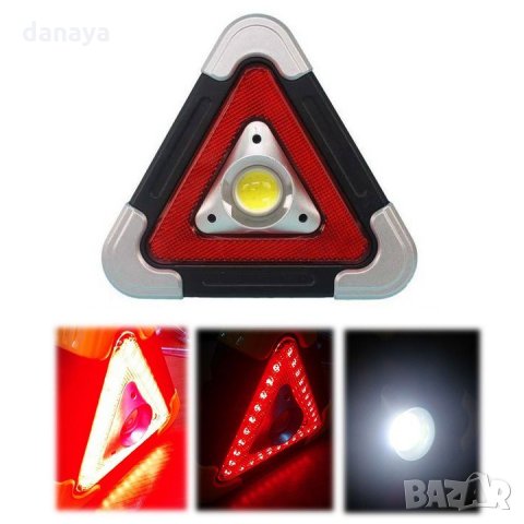 1045 Работна лампа авариен триъгълник къмпинг фенер COB прожектор със соларен панел, снимка 11 - Аксесоари и консумативи - 26091080