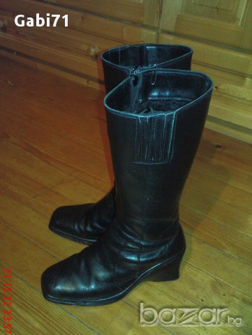 Ботуши дамски черти от естествена кожа № 39 в отлично състояние 25 лв., снимка 2 - Дамски ботуши - 12747012