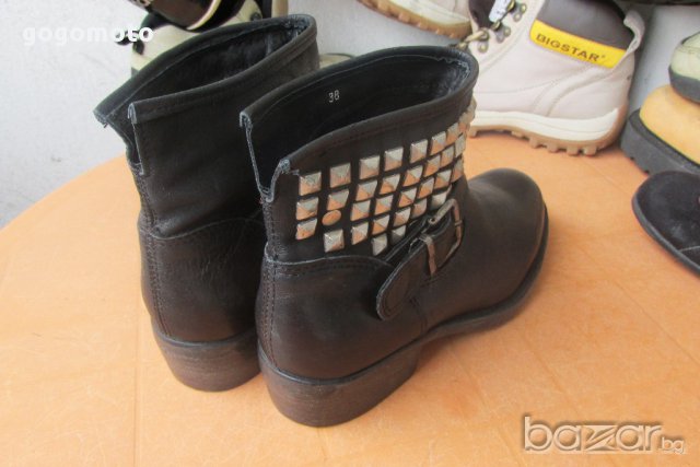 НОВИ рокерски боти 38 MAX original, хард метал боти, 100% естествена кожа,НОВИ,GOGOMOTO.BAZAR.BG, снимка 11 - Дамски боти - 14483562