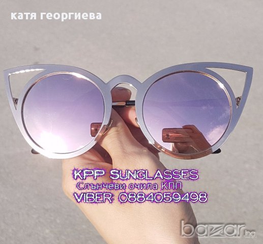 НОВО  котешки слънчеви очила розово злато, снимка 3 - Слънчеви и диоптрични очила - 17707946