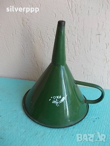  Емайлирана фуния , снимка 2 - Антикварни и старинни предмети - 24374685