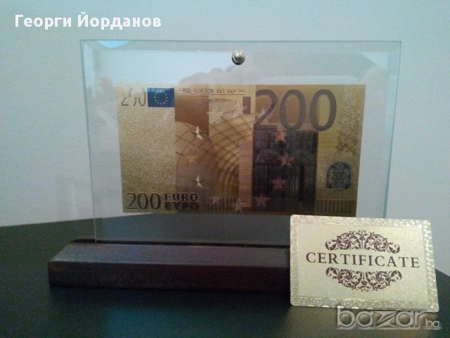 Банкноти 50 златни евро банкноти със сертфикат идеалните подаръци, снимка 9 - Други - 16995937