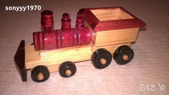 ретро локомотив-дървен-за колекция-14х6х6см, снимка 1 - Колекции - 22524978