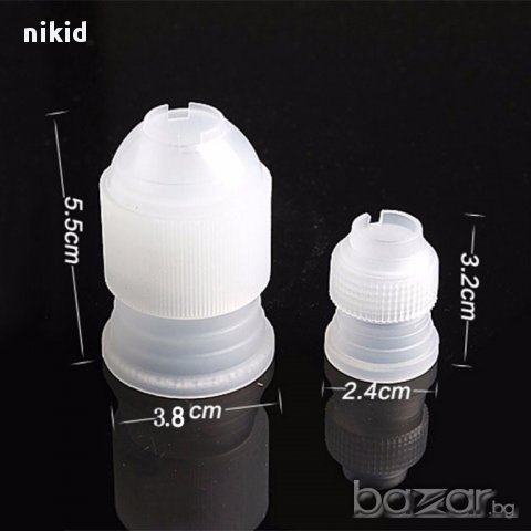 2 размера адаптор конвертор пръстен съединител за пош шприц украса за торта сладки украса