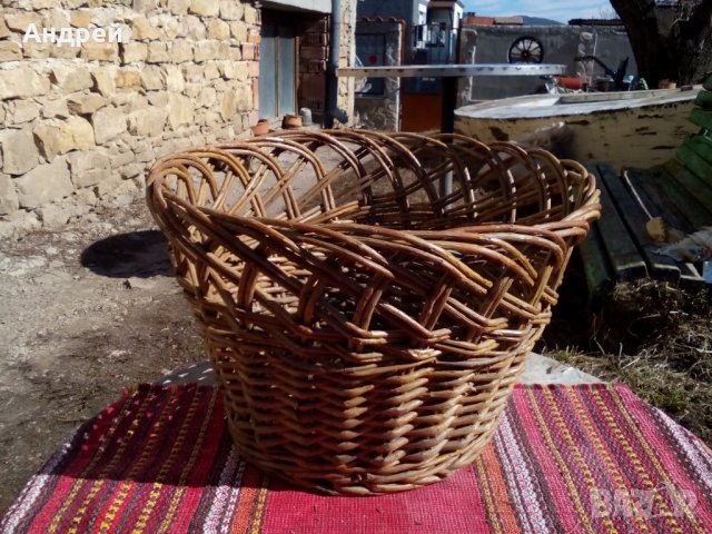 Старинна кошница,кош панер #9, снимка 2 - Антикварни и старинни предмети - 24422928