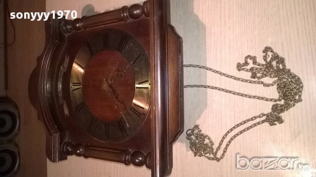 Hermle-ретро часовник-37х30х12см-внос швеицария, снимка 8 - Антикварни и старинни предмети - 17724868
