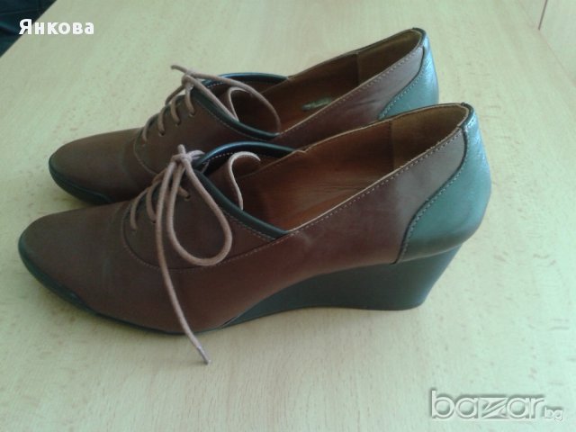 Елегантни обувки в кафяво, снимка 4 - Дамски обувки на ток - 15632528